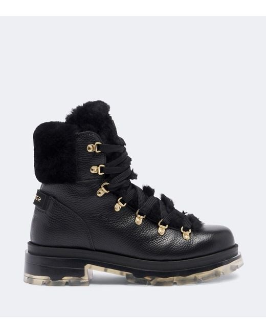 Bogner Black Swansea 9 B Leather Snow Boots