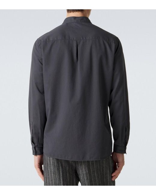 Brunello Cucinelli Blue Cotton Shirt for men