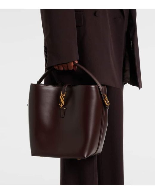 Sac Seau Le 37 En Cuir Saint Laurent en coloris Brown