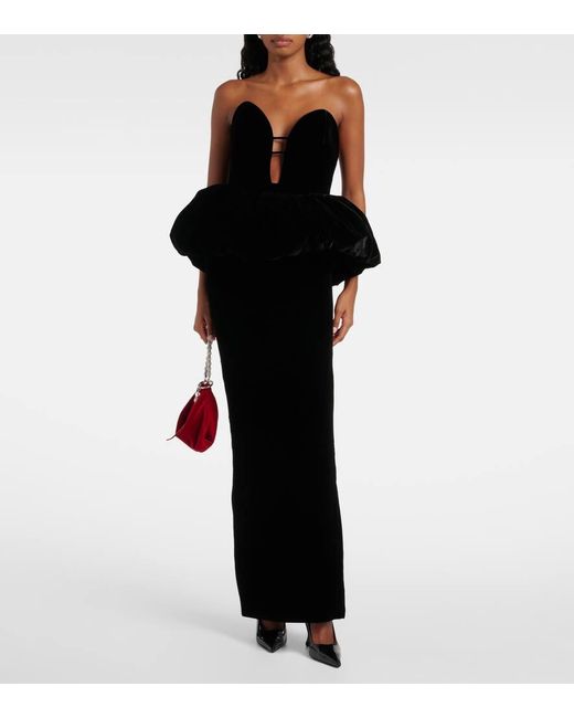 Jimmy Choo Red Clutch Callie Aus Samt Mit Kristallen