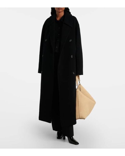 Totême  Black Mantel Aus Einem Wollgemisch