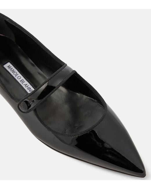 Ballerine Mary Jane Campari di Manolo Blahnik in Black