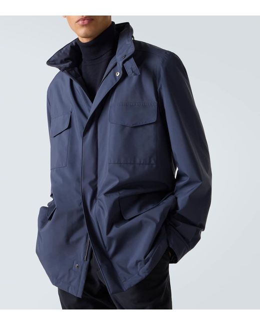 Loro Piana Blue Traveller Technical Jacket for men