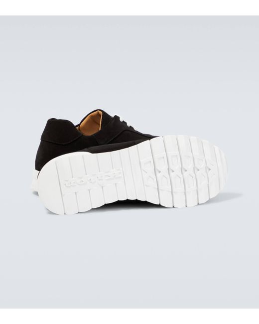 Kiton Black Suede Sneakers for men