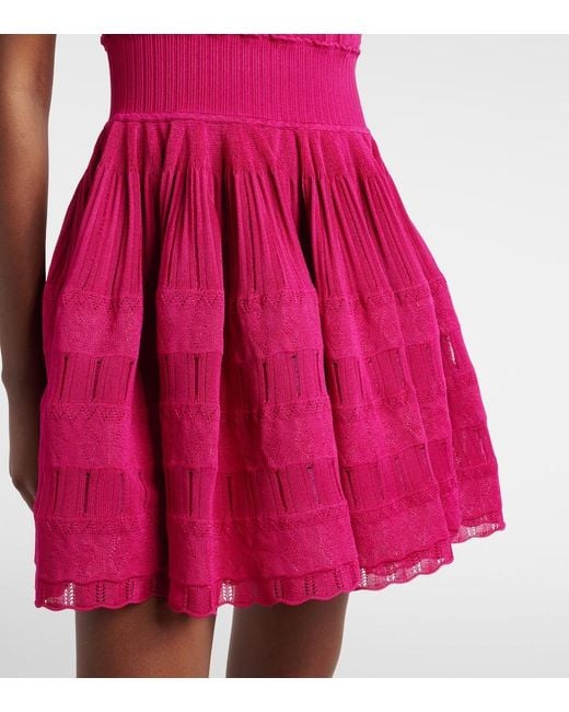 Alaïa Red Knitted Minidress