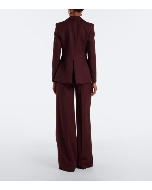Altuzarra Purple Rudy Virgin Wool Wide-Leg Pants