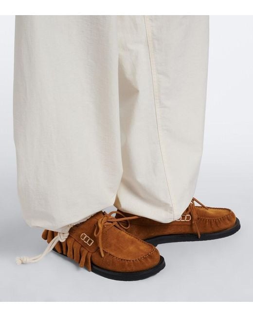 J.W. Anderson Natural Cotton-Blend Wide-Leg Pants