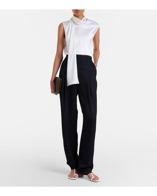 Bottega Veneta White Livia Intrecciato Leather Thong Sandals