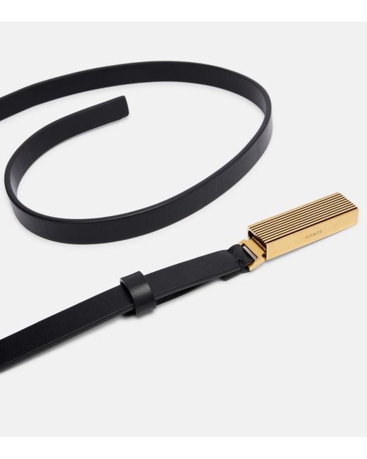 Khaite Black Empire Leather Belt