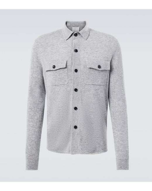 Allude Hemdjacke Aus Wolle Und Kaschmir in Gray für Herren