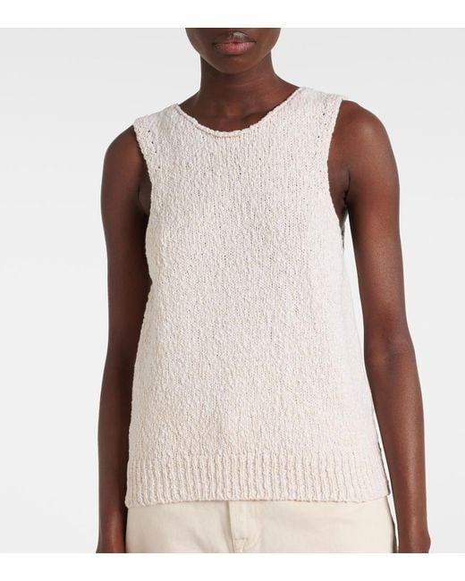 Top De Algodon Rohe de color White