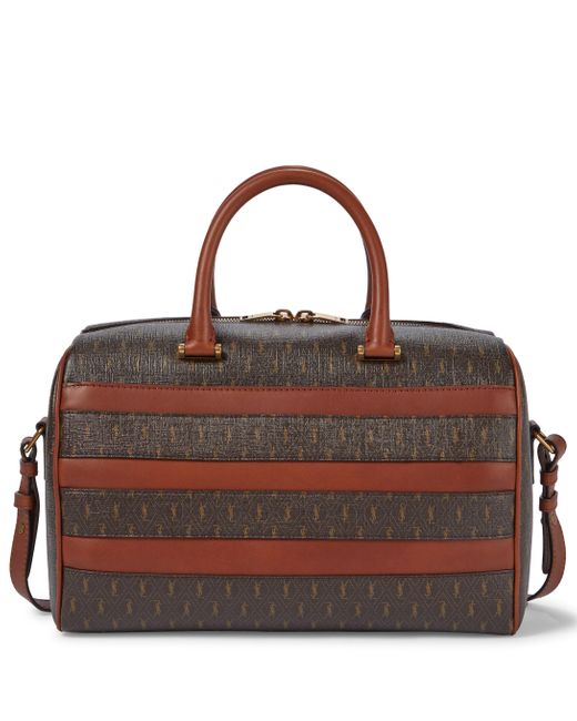 canvas and leather duffle bolsa