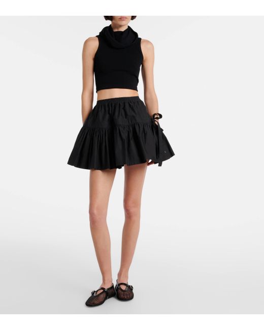 Alaia Alaia Deesse Cotton Skirt in Black Lyst UK
