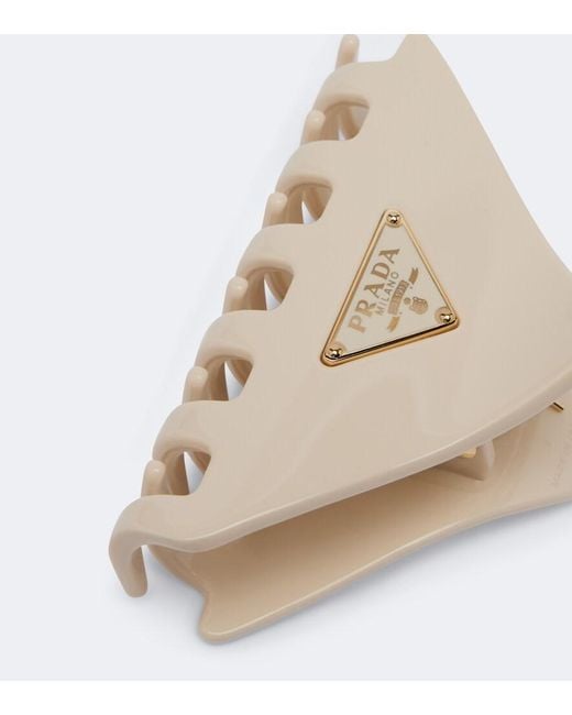 Prada Natural Logo Hair Clip