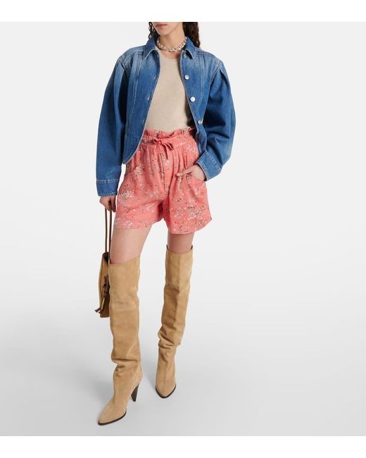 Isabel Marant Pink Shorts Ceyane aus Baumwolle und Seide