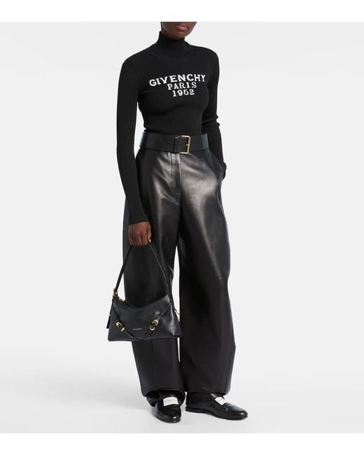 Givenchy Black Schultertasche Voyou Mini Aus Leder