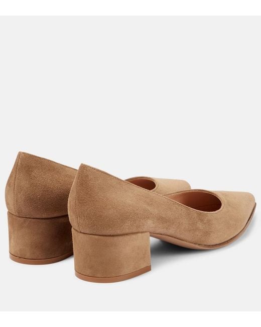 Gianvito Rossi Brown Piper Suede Pumps
