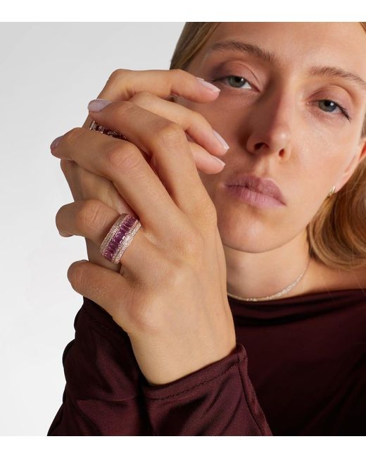 SHAY Pink 18Kt Ring With Sapphire And Diamonds