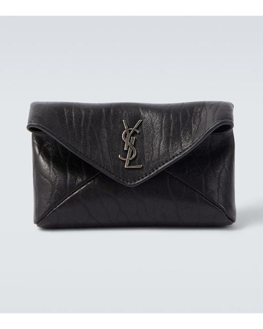 Cartera Cassandre De Piel Saint Laurent de hombre de color Black
