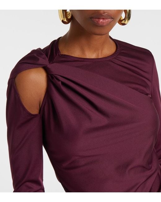 Victoria Beckham Purple Jersey Top
