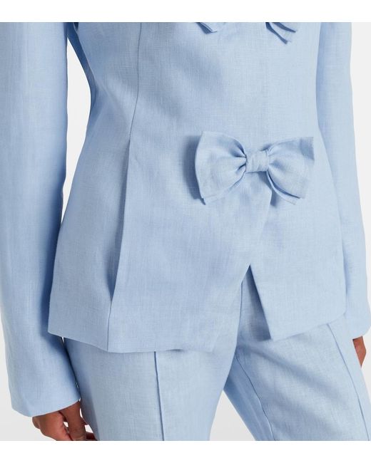 Posse Blue Harper Linen Jacket