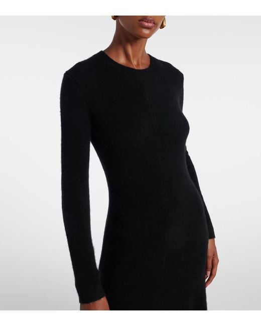 Joseph Black Cashmere-Blend Sweater Dress