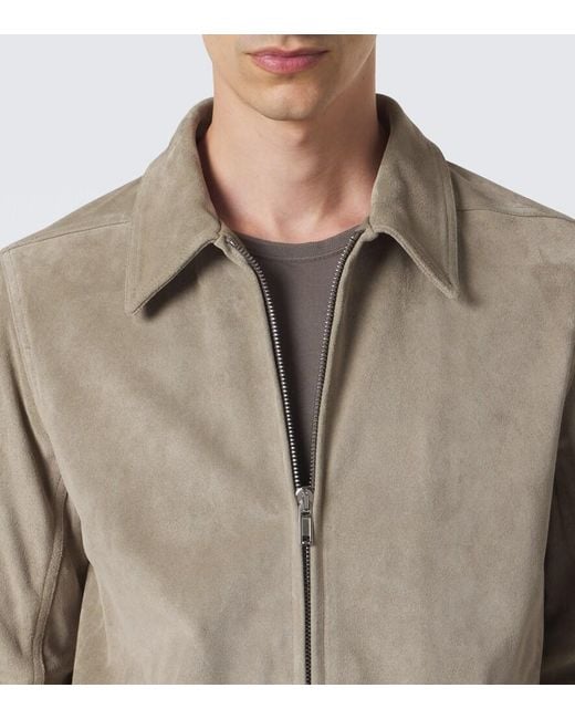 Rick Owens Natural Brad Suede Jacket for men
