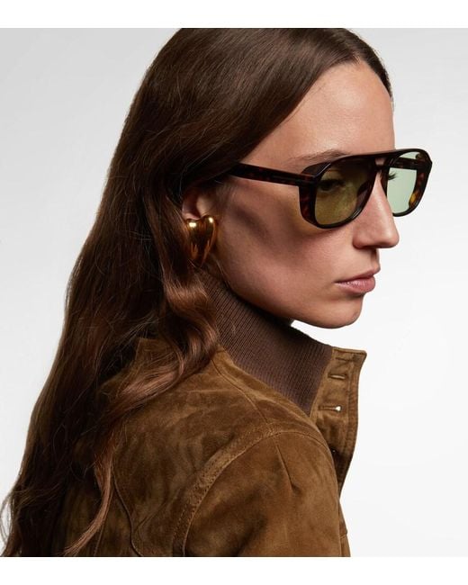 Tom Ford Brown Rosco Aviator Sunglasses