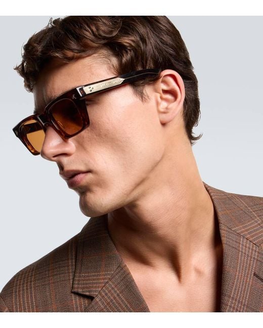 Jacques Marie Mage Brown Quentin Rectangular Sunglasses for men