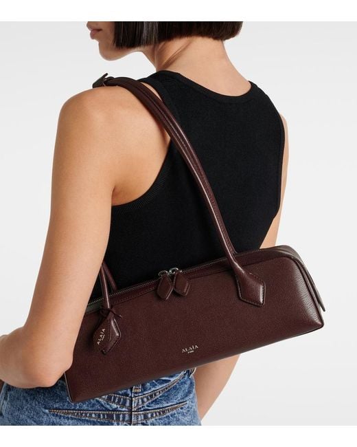 Alaïa Purple Le Teckel Medium Grained Leather Shoulder Bag
