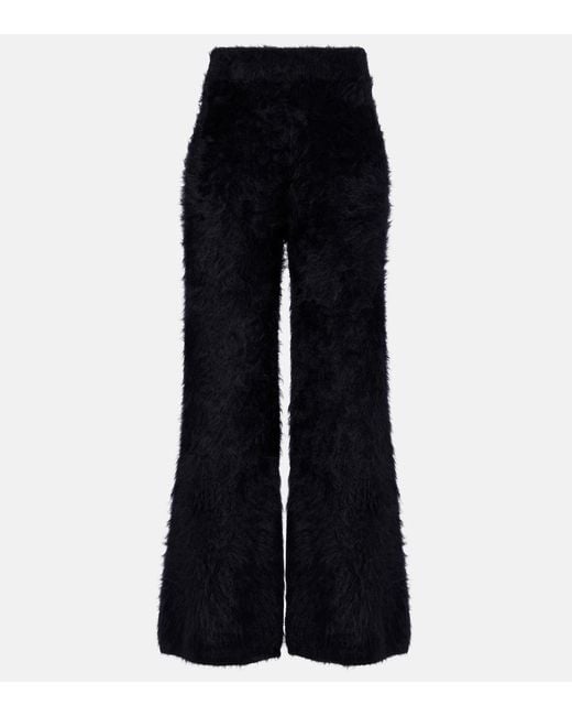 Lisa Yang Black Ellery Brushed Cashmere Flared Pants