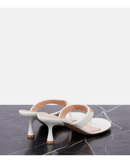 Gianvito Rossi White Ascent 55 Leather Mules