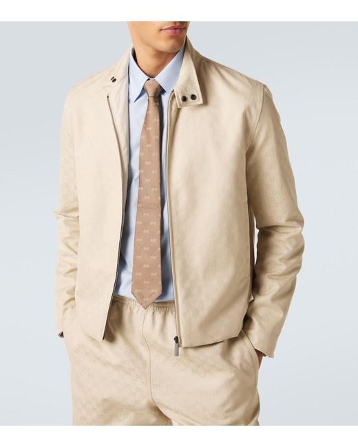 Gucci Natural Horsebit Silk Jacquard Tie for men