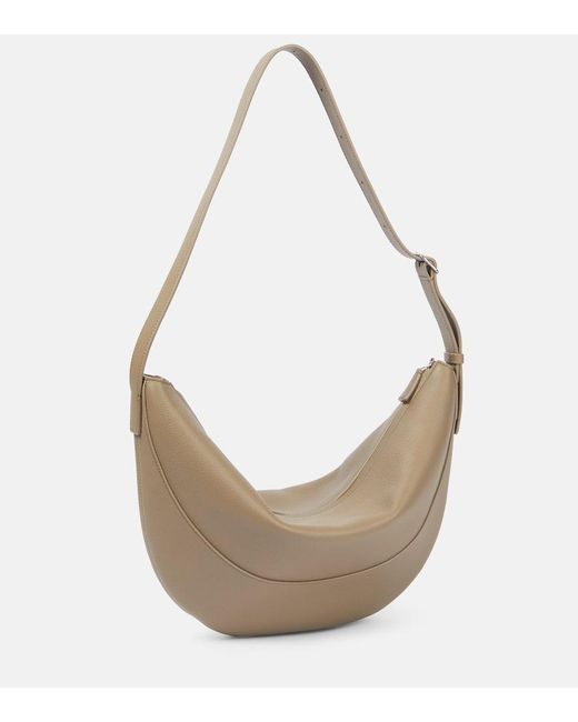 The Row White Jouve Small Leather Shoulder Bag