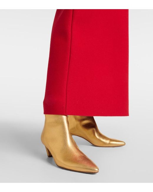 Gabriela Hearst Natural Clayton Metallic Leather Ankle Boots
