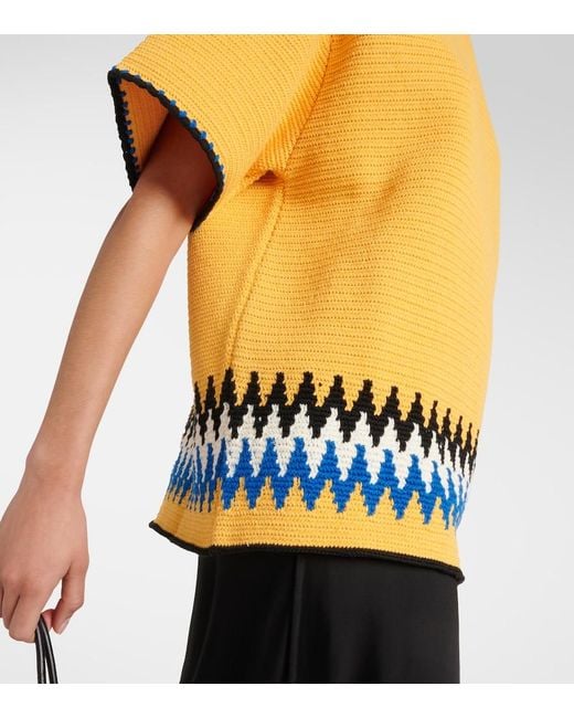 Jil Sander Yellow Jacquard-Trimmed Cotton Jersey T-Shirt