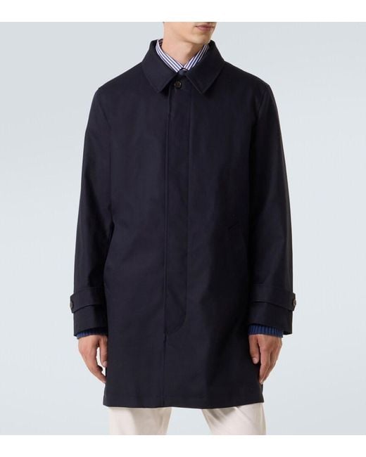Polo Ralph Lauren Blue Cotton Twill Car Coat for men