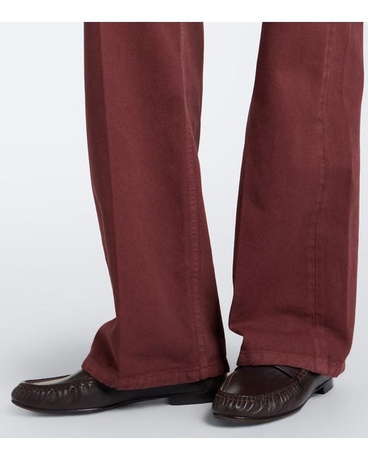 Brunello Cucinelli Red Monili Straight Jeans