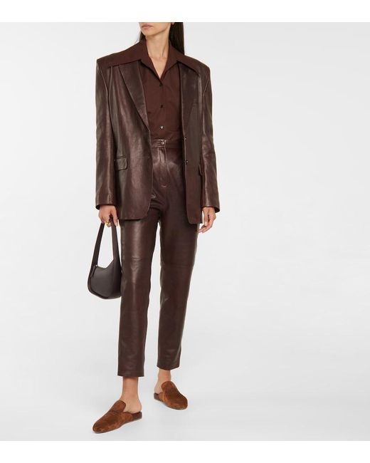 Christian Louboutin Brown Coolito Donna Suede Slippers