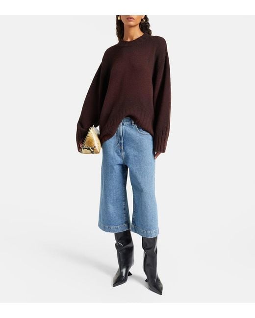 The Attico Purple Wool And Cashmere Sweater