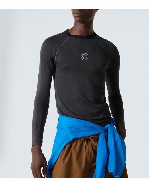 Loewe Black X On Striped Jersey Top for men