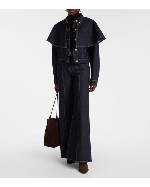 Ulla Johnson Blue Delphine Wide-Leg Jeans