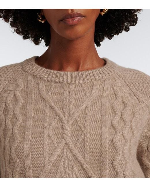 arch4 Brown Delilah Cable-Knit Cashmere Sweater