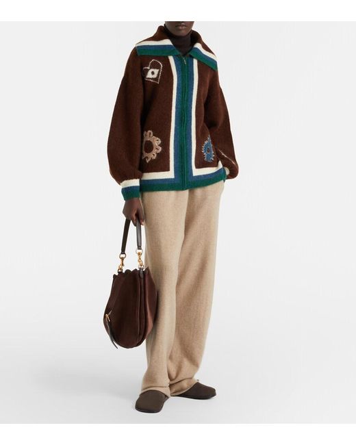 ALÉMAIS Black Maroc Intarsia Cardigan