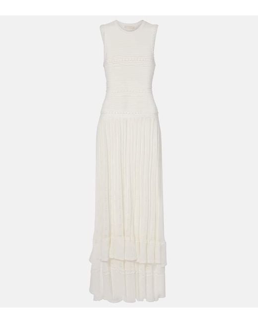Ulla Johnson White Maxikleid Mireille Aus Strick