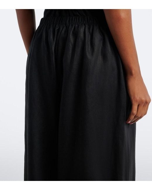 Faithfull The Brand Black Kortez Linen Balloon Pants
