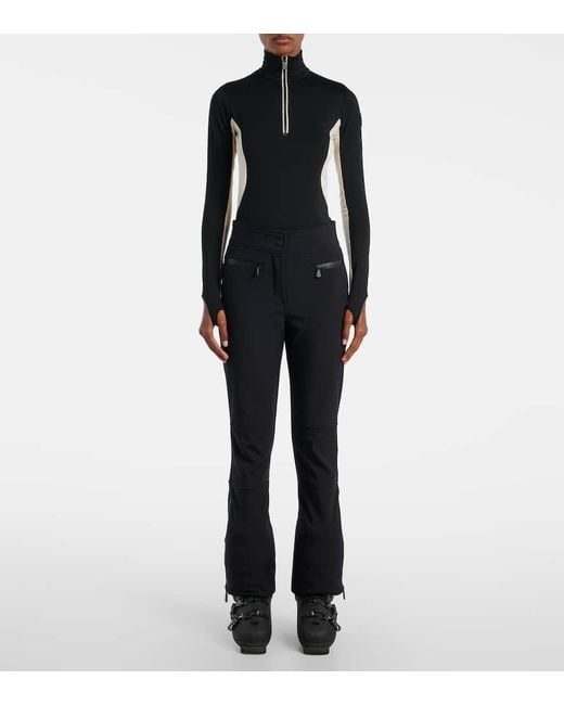 Top De Esqui Con Media Cremallera Moncler de color Black