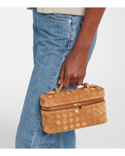 Bottega Veneta Brown Bang Bang Suede Crossbody Bag