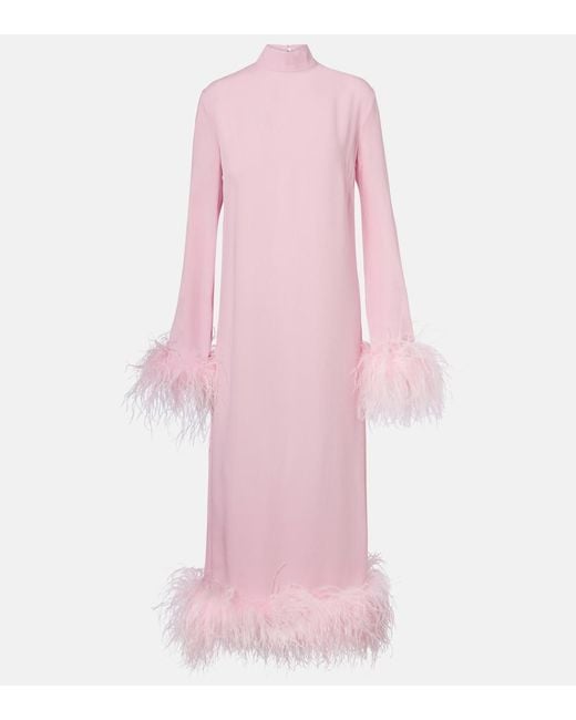 ‎Taller Marmo Pink Gina Crepe Cady Midi Dress