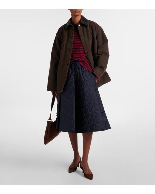 Prada Brown 55 Logo Suede Pumps